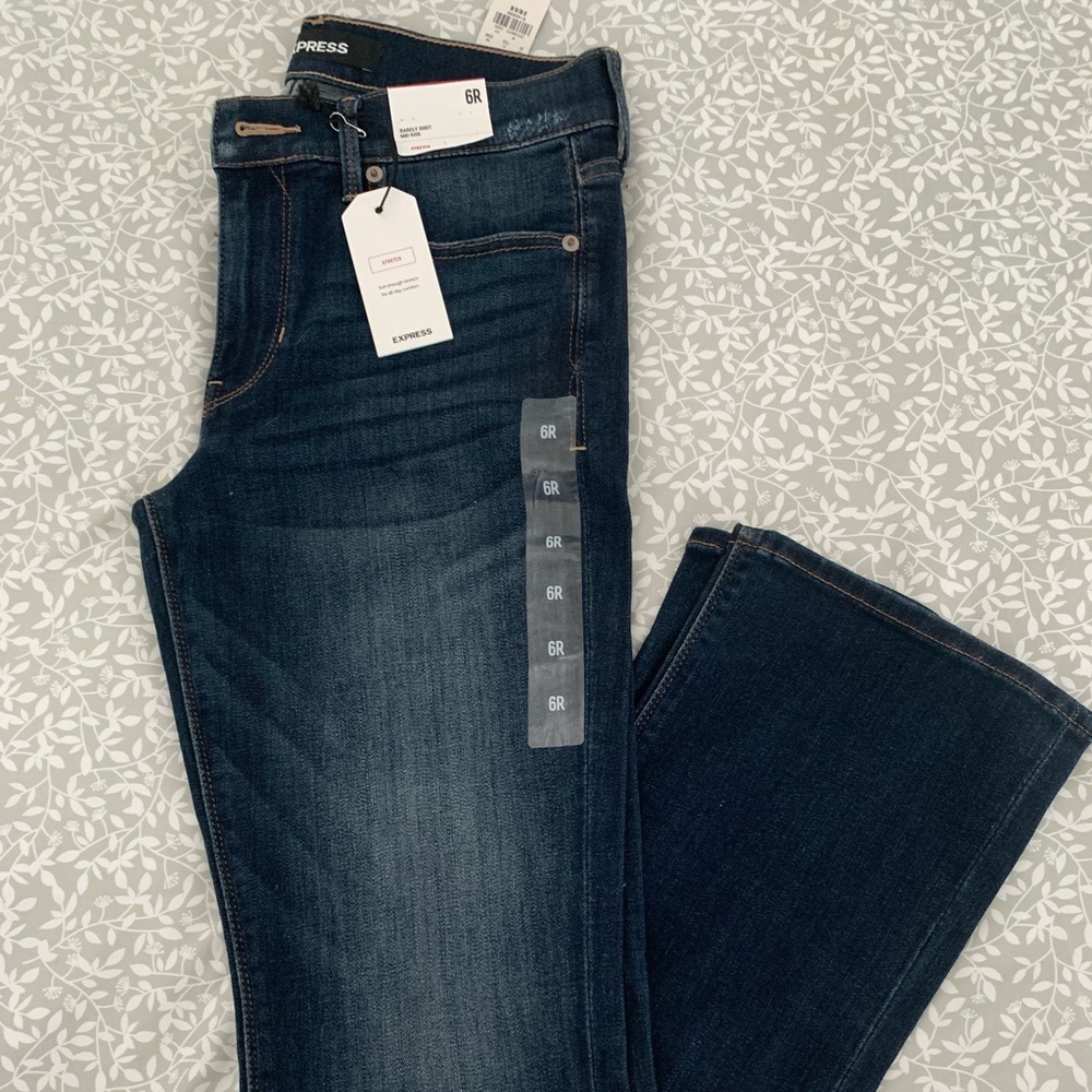 Express Barely Boot Midrise Jeans